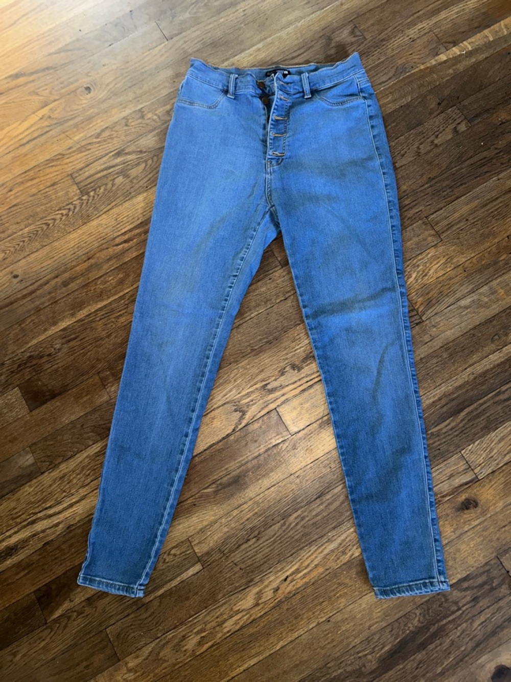 Fashion Nova Women's Skinny Jeans - Medium Blue Wash